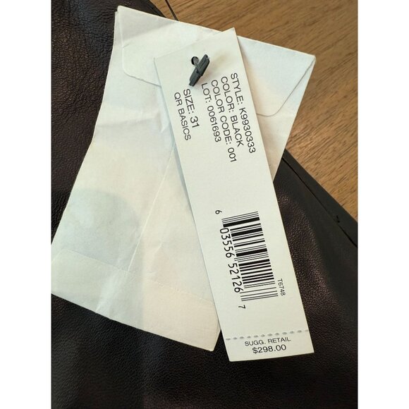 Brand new Vintage 2000's Men’s DKNY Genuine Leather Pants, size 31 - Picture 6 of 16